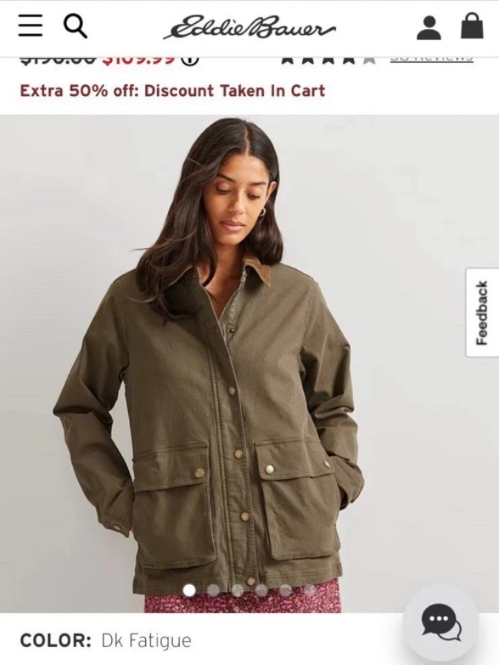Eddie Bauer Women’s Dark Fatigue Utility Jacket